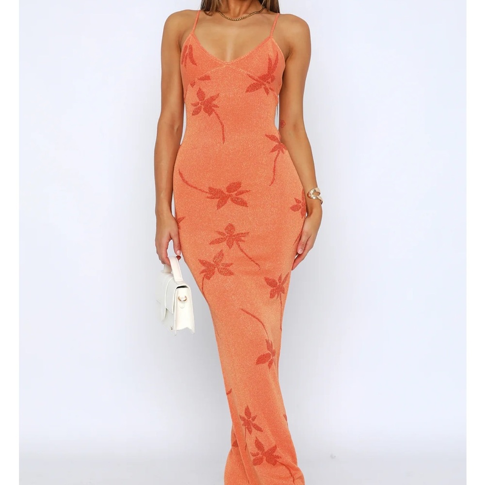 NWT white fox trust issues maxi dress